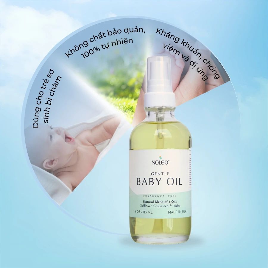  Dầu dưỡng ẩm NOLEO Gentle Baby Oil cho bé 