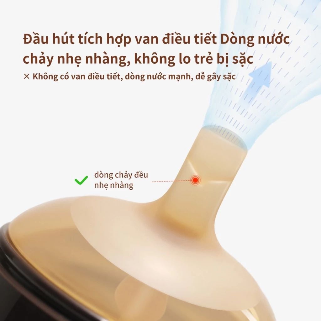  Bình tập hút Thyseed PPSU cao cấp chống sặc cho bé 6M+ (300ml) 