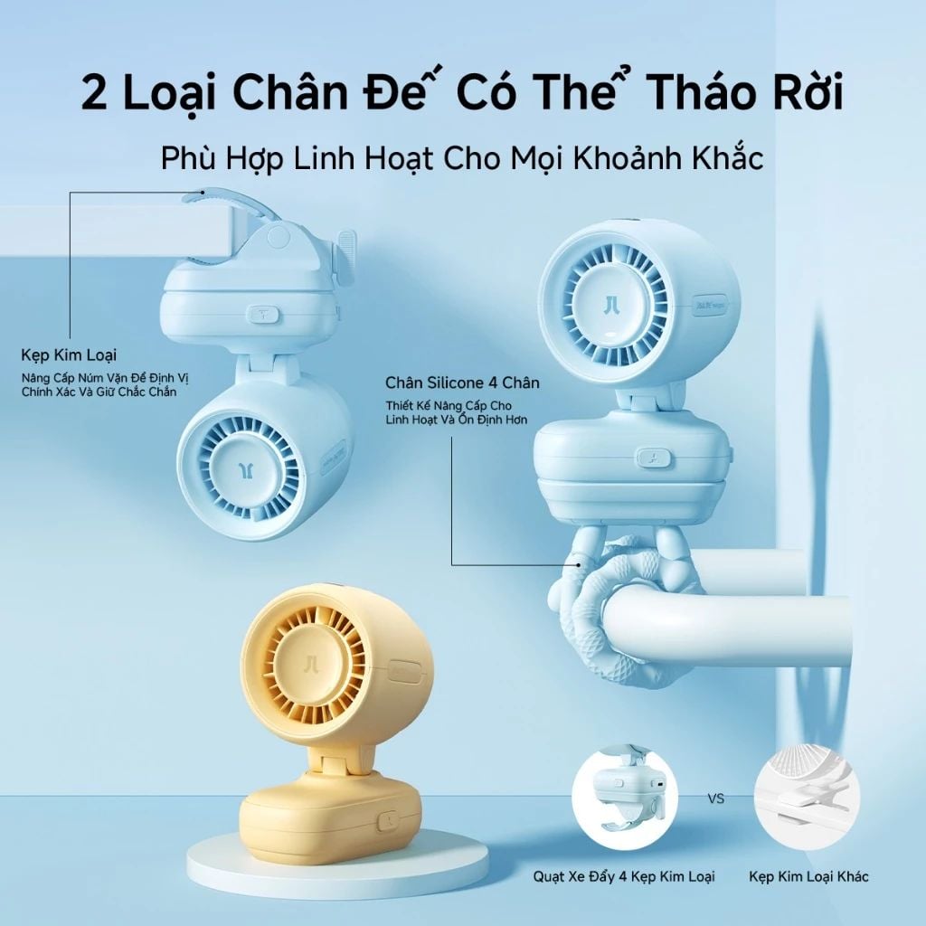  Quạt Xe Đẩy Bạch Tuột JisuLife 4 