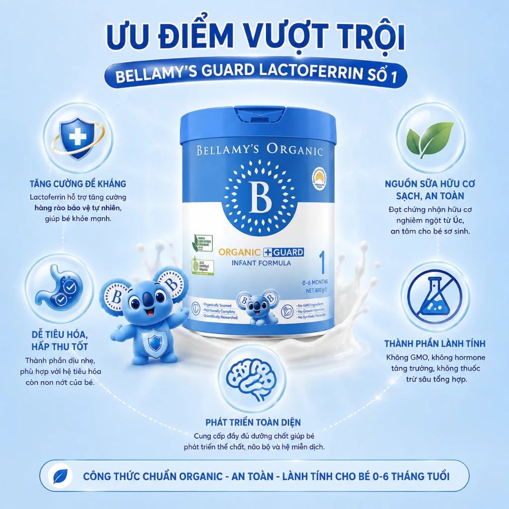  Sữa Bellamy’s Organic Guard Lactoferrin Số 1 