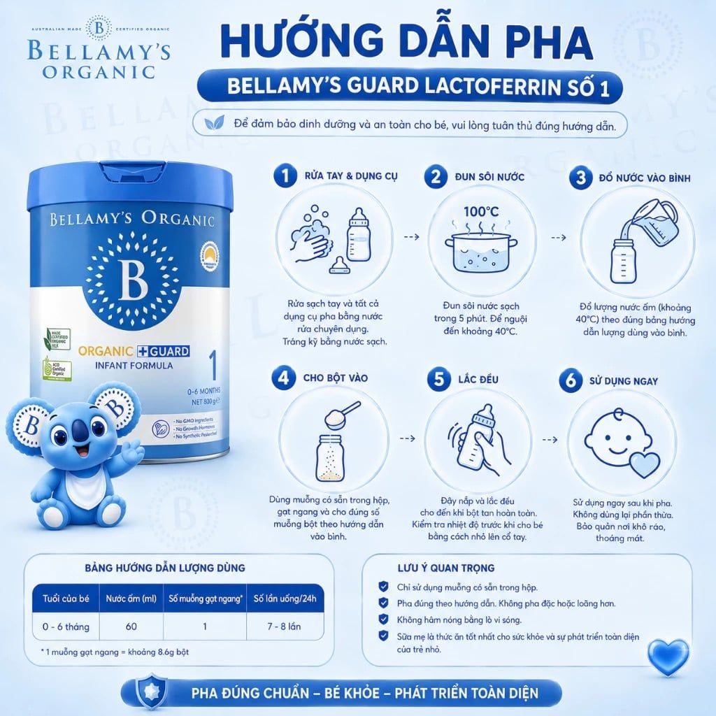  Sữa Bellamy’s Organic Guard Lactoferrin Số 1 