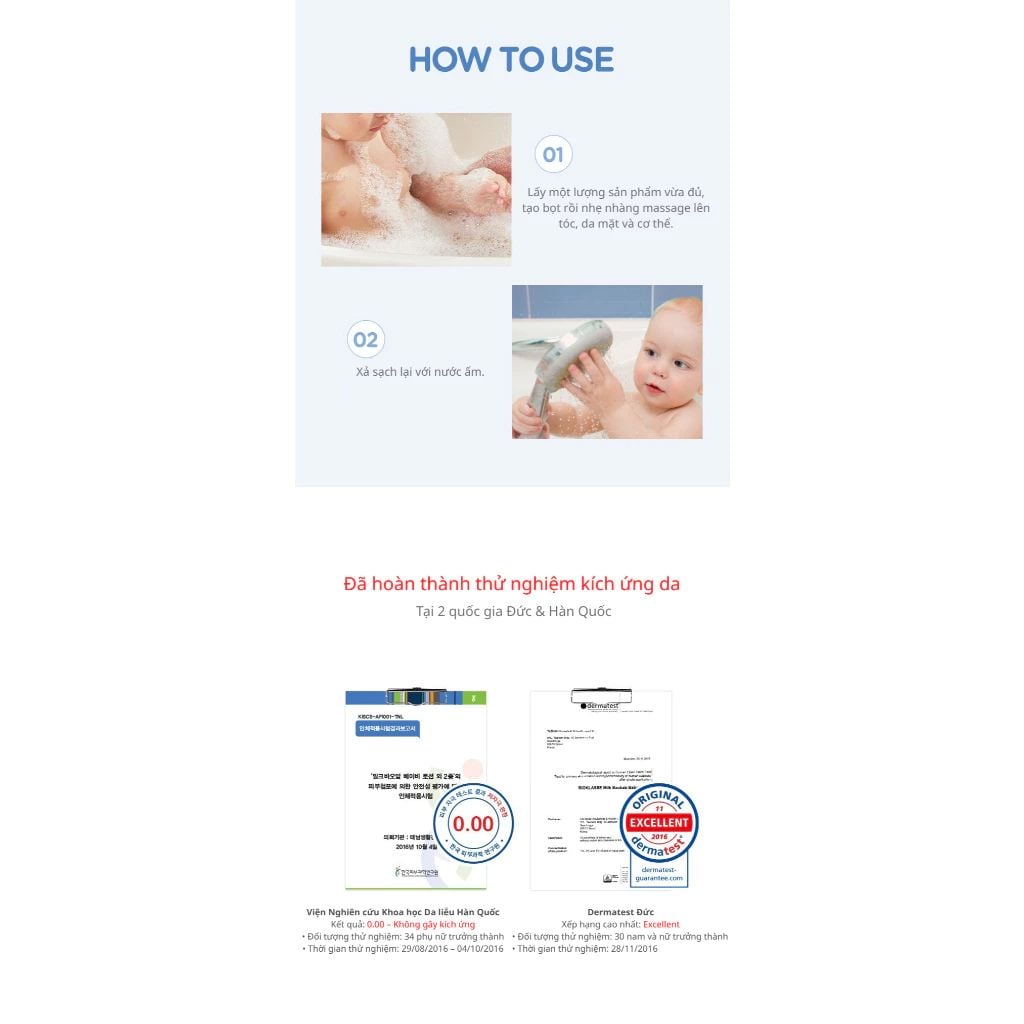  Sữa tắm gội cho bé 2IN1 Milk Baobab Baby Wash 