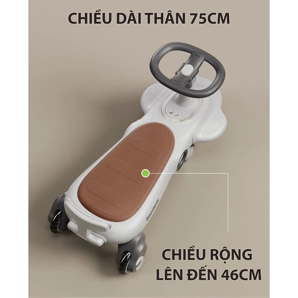  Xe Lắc kèm đuôi kéo Lecoco Swing Car Figg F2 