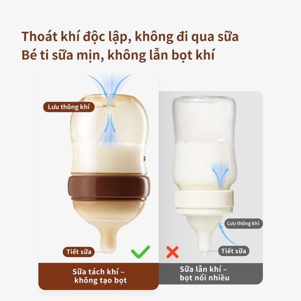  Bình sữa chống đầy hơi Thyseed PPSU cho trẻ sơ sinh 