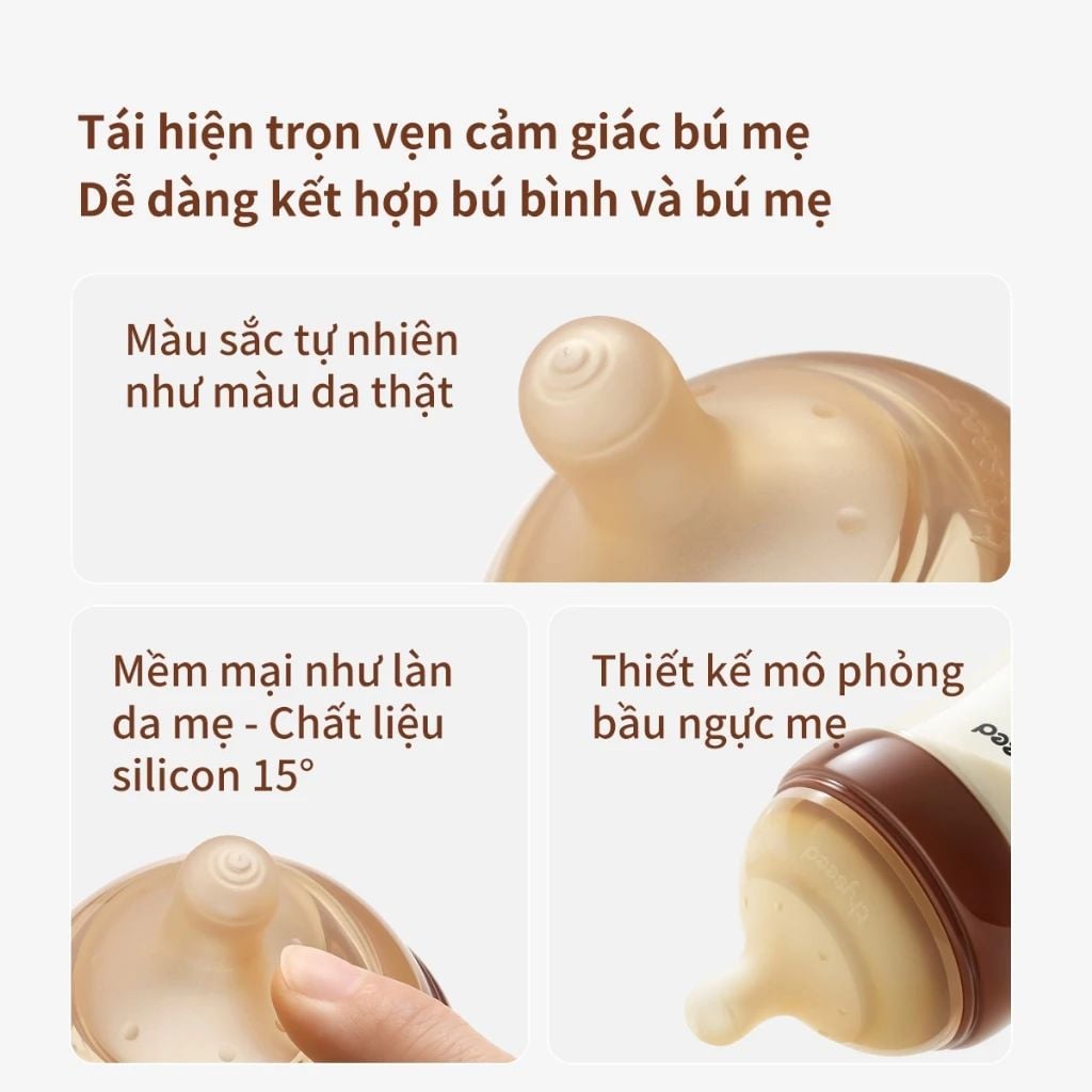  Bình sữa chống đầy hơi Thyseed PPSU cho trẻ sơ sinh 