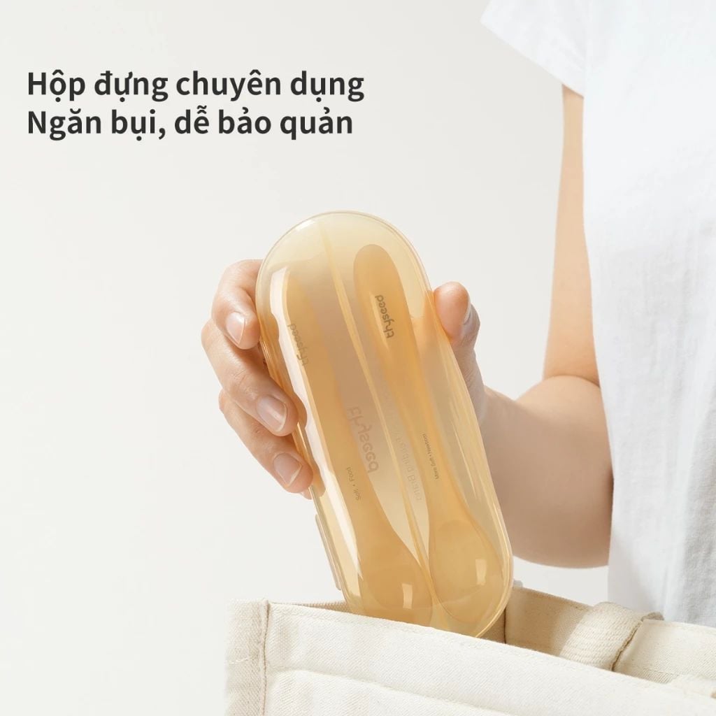  Bộ 2 Thìa mềm Silicon cho trẻ sơ sinh Thyseed 