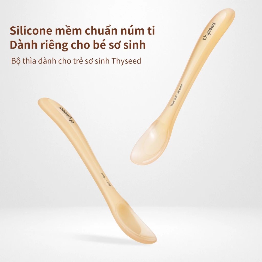  Bộ 2 Thìa mềm Silicon cho trẻ sơ sinh Thyseed 
