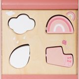  (A) Đồ Chơi Gỗ Thả Khối Đa Năng Màu Hồng LouLou by Vinaquick 