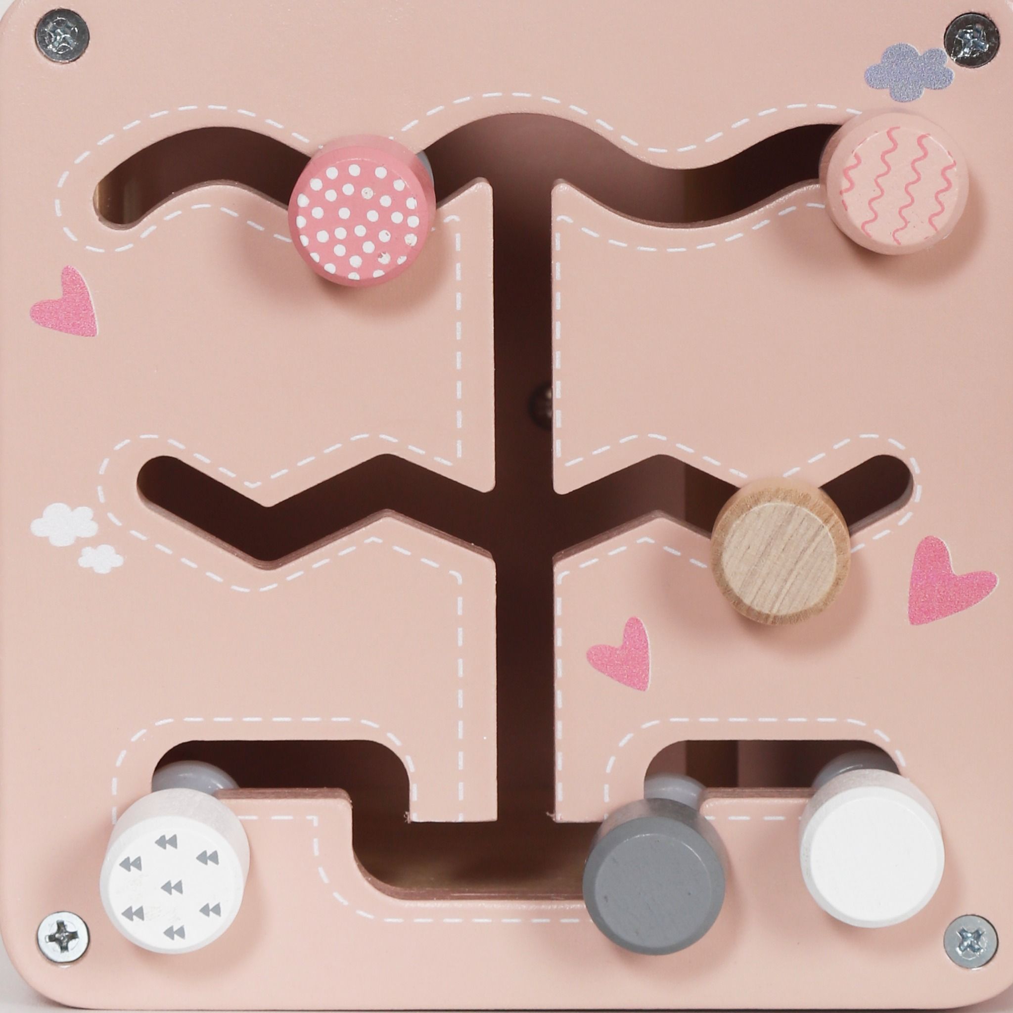  (A) Đồ Chơi Gỗ Thả Khối Đa Năng Màu Hồng LouLou by Vinaquick 