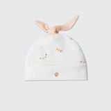  Mũ sơ sinh La Pomme lễ hội vui nhộn - Trắng Cam 