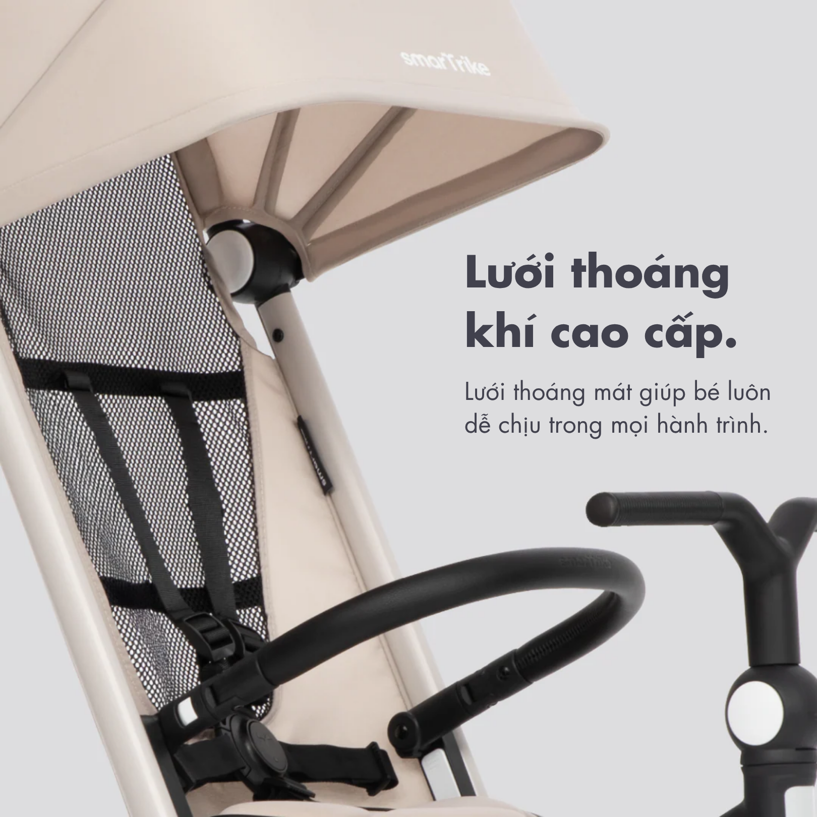  XE ĐẨY BA BÁNH SMARTRIKE WONDER+ - SAND BEIGE 