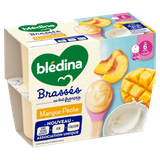  Sữa chua Bledina Brasses vị Xoài Đào 6M+ (95g x 4) 