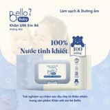  Khăn ướt Bello tinh khiết 100% cho bé (Không mùi) - 100 Tờ 