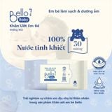 Khăn ướt Bello tinh khiết 100% cho bé (Không mùi) - 30 Tờ 