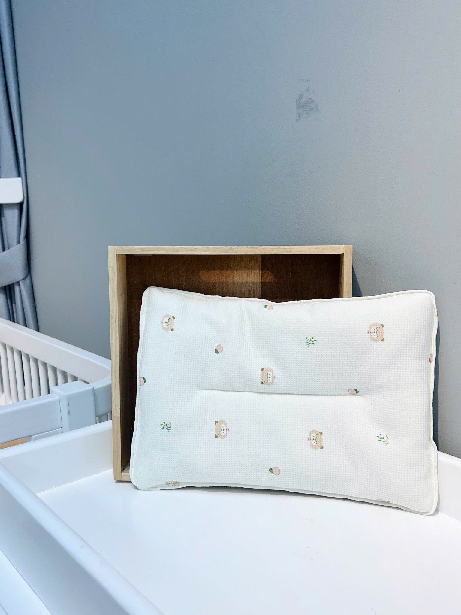  Gối Mỏng Vải Tổ Ong Cho Bé Từ Sơ Sinh HV Bedding 