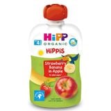  Trái cây nghiền hữu cơ HiPP (4M+) - Dâu, Chuối, Táo 