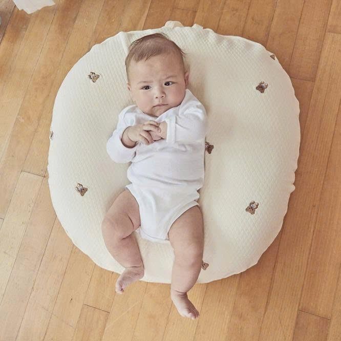  GỐI CHỐNG TRÀO NGƯỢC ROTOTO BEBE AIRMESH NGUYÊN KHỐI - GỖ SỒI NƠ GẤU 