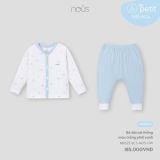  Bộ dài Nous cài thẳng màu trắng phối xanh NB 