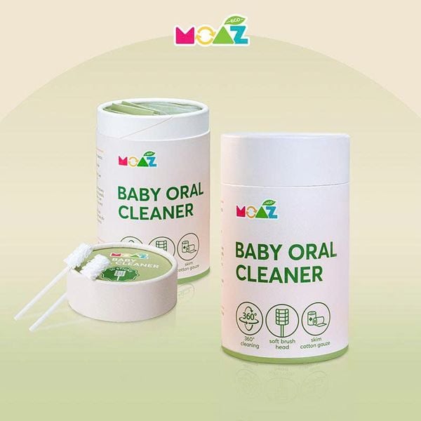  Que Gạc Rơ Lưỡi Cho Bé 360° Moaz Eco (Hộp 30 que) 