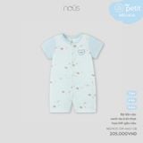  Bộ liền cộc Nous xanh da trời nhạt họa tiết gấu nâu 