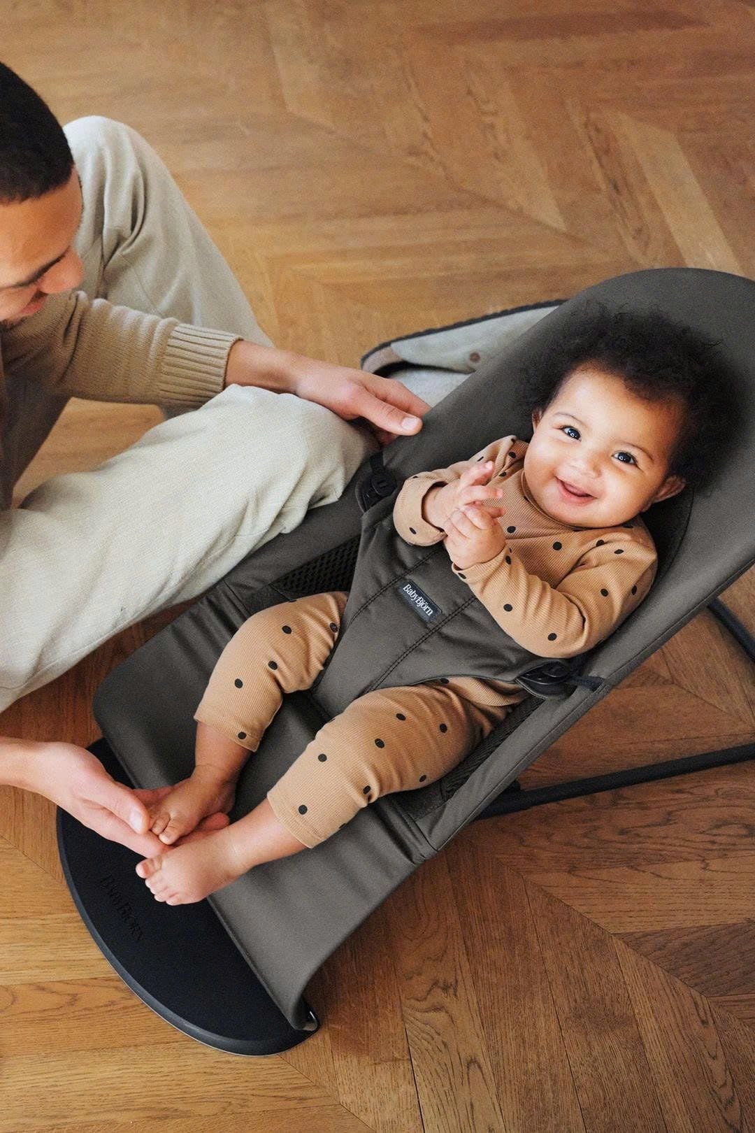  Ghế Rung Baby Bjorn Bouncer Bliss Vải Woven /Jersey / Tri-Fabric - Màu Dark Grey 