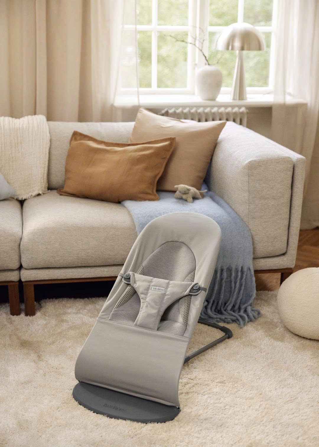  Ghế Rung Baby Bjorn Bouncer Bliss Vải Woven /Jersey / Tri-Fabric - Màu Sand Grey 