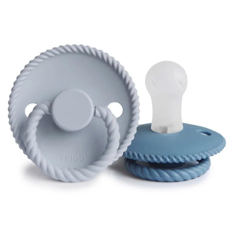  (A) Set 2 Ti Giả FRIGG Rope Silicone Pacifier Size 1 (0-6m) 
