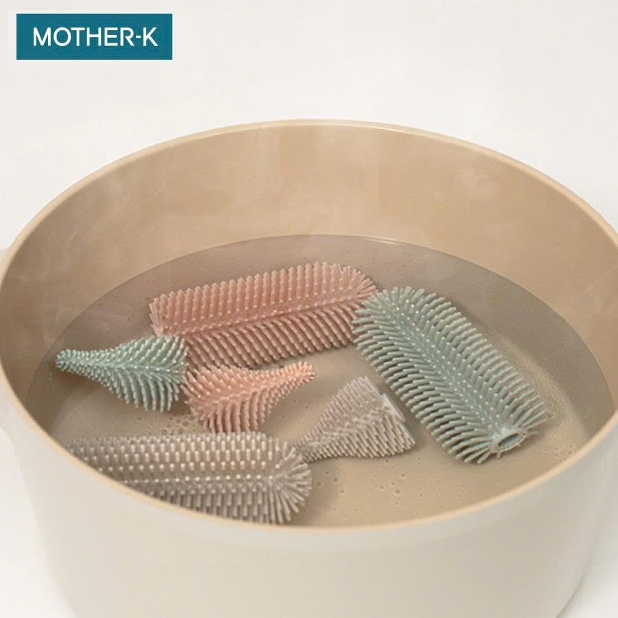  Bộ cọ bình sữa, núm ti silicone Mother-K Hàn Quốc 