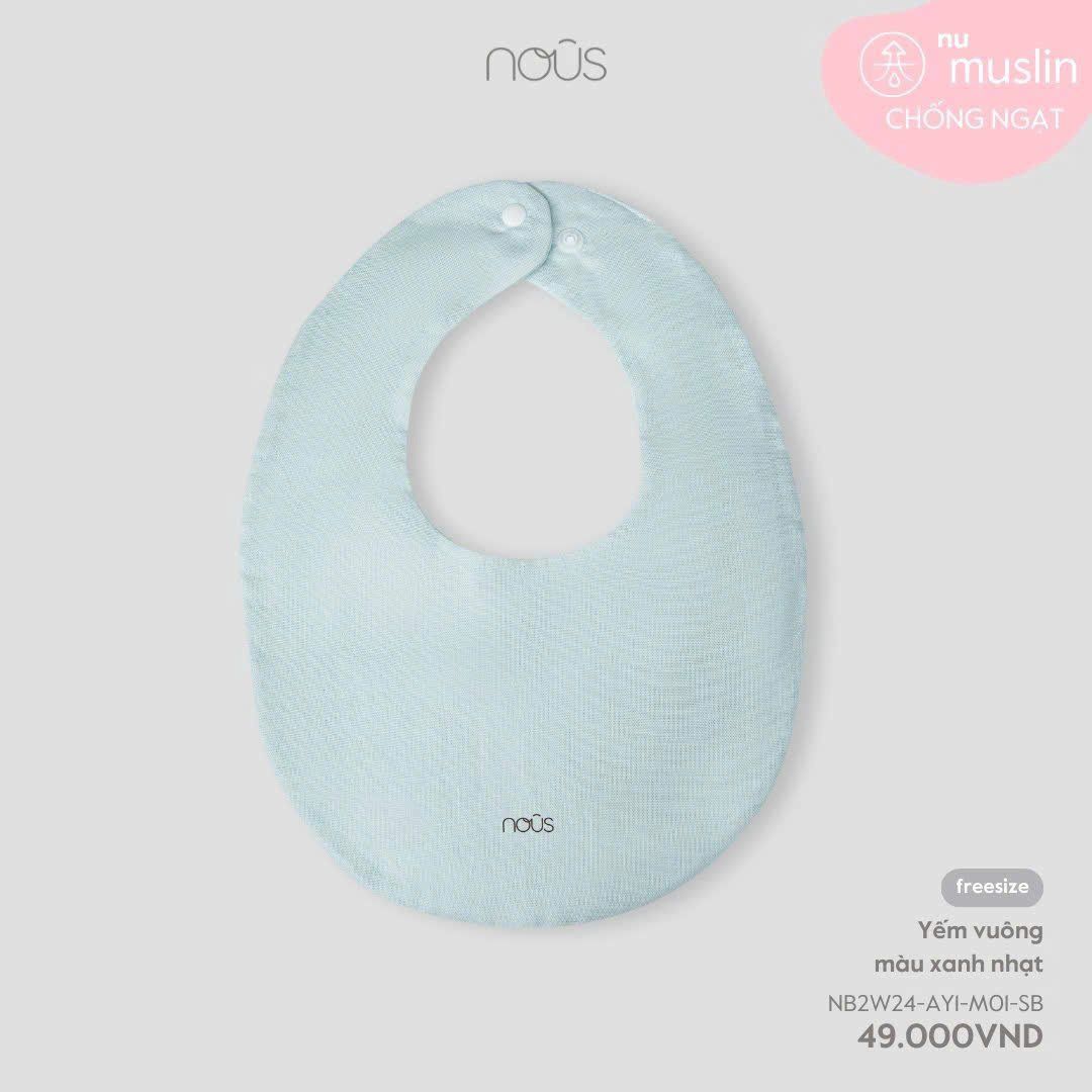  Yếm vuông Nous màu xanh nhạt 