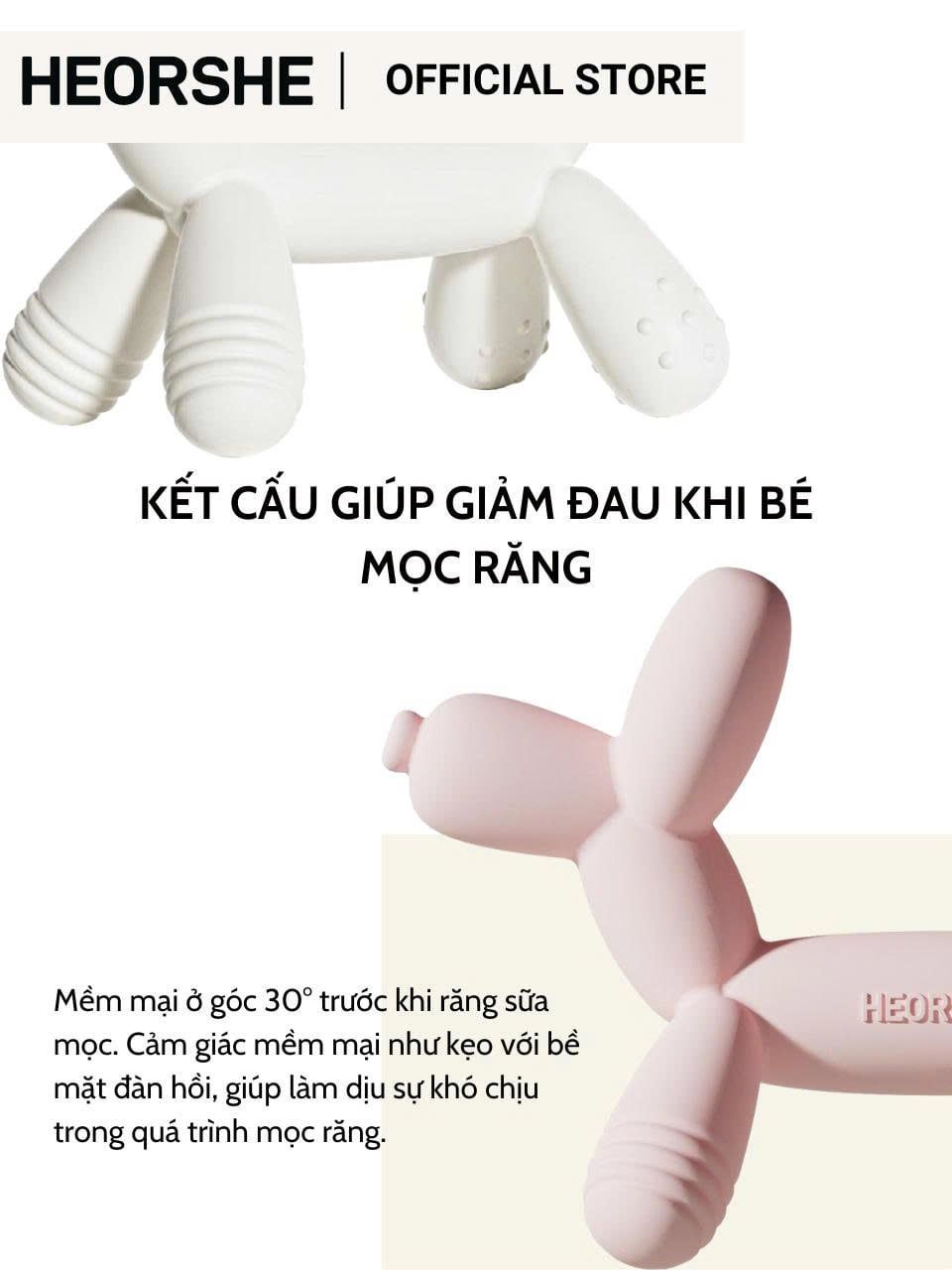  Gặm Nướu Puppy Heorshe Silicone Cao Cấp 