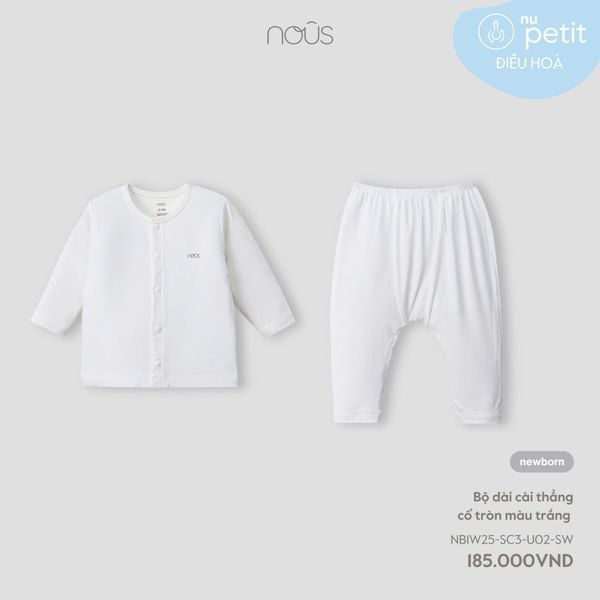  Bộ cài thẳng Nous dài màu trắng NB 