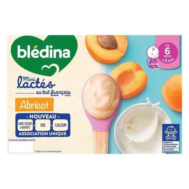  Sữa chua Bledina Mini Lactes vị Mơ 6M+ (55g x 6) 