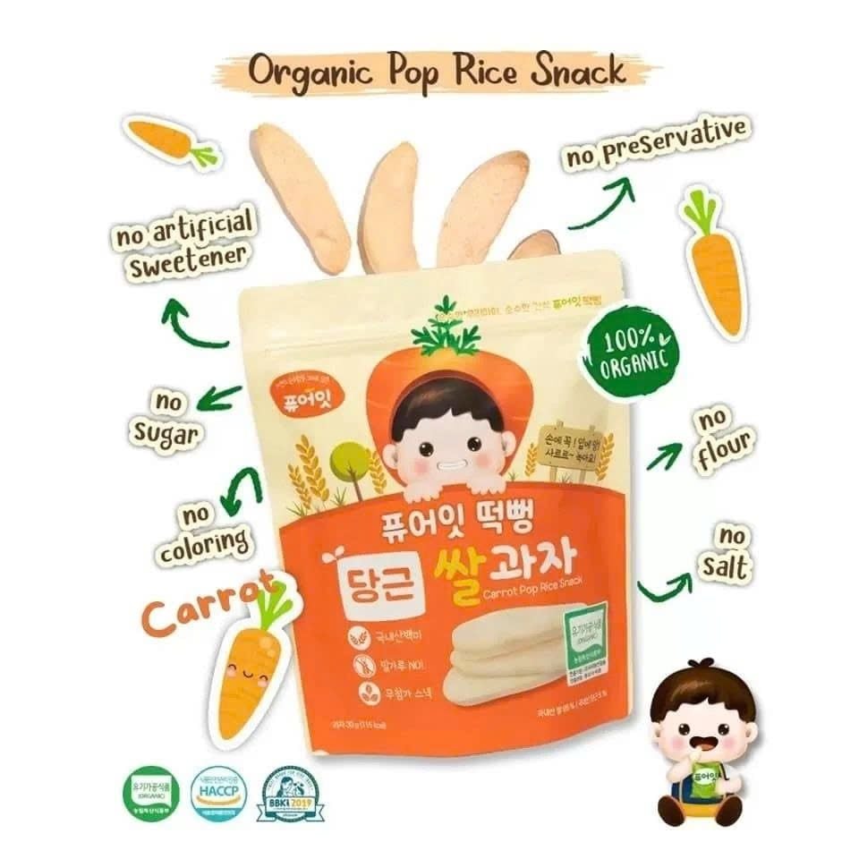  Bánh Gạo Hữu Cơ Dạng Dẹt Naebro Pure Eat 30g 