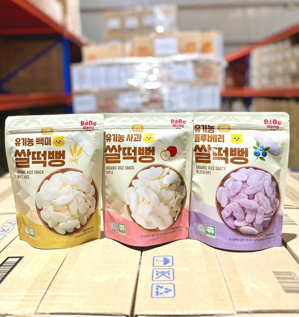  Bánh Gạo Hữu Cơ Dạng Miếng Dẹt Bebedang Cho Bé Từ 6M+ (30g) 