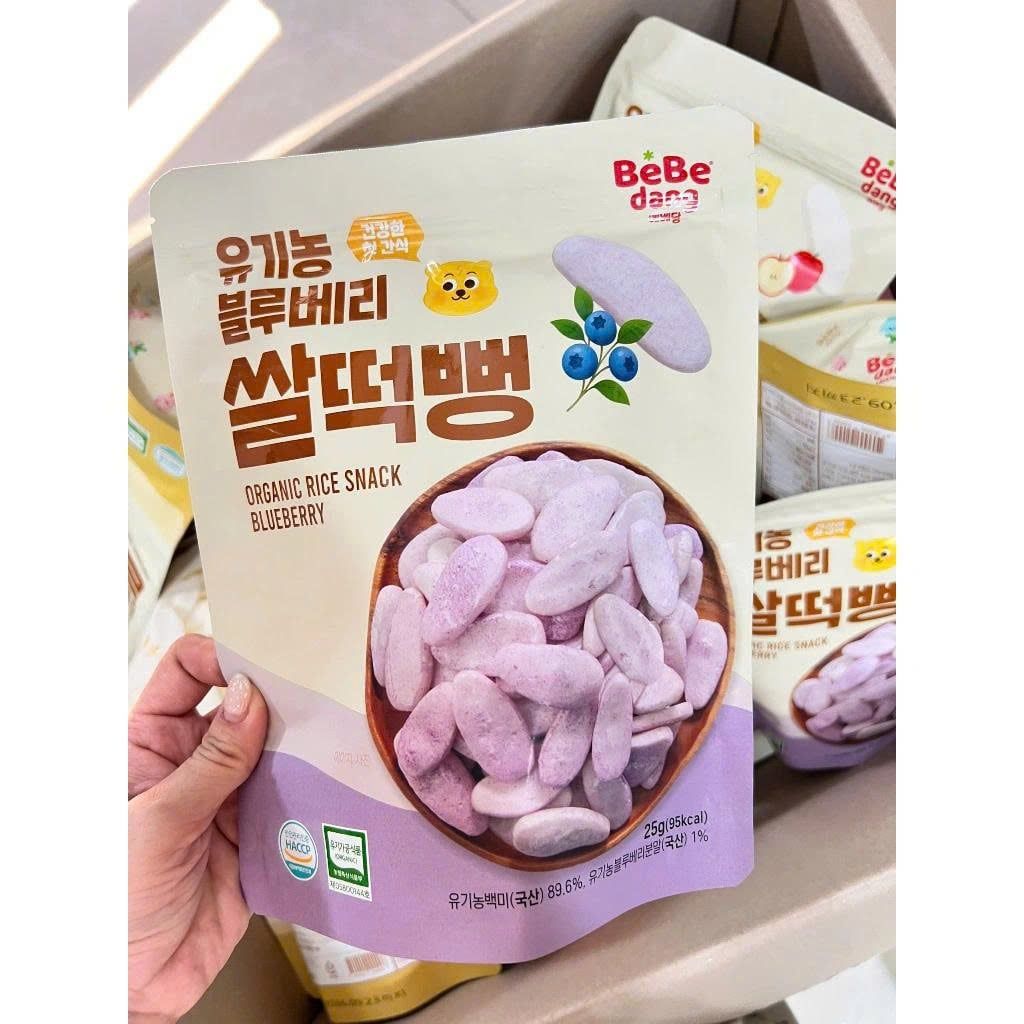  Bánh Gạo Hữu Cơ Dạng Miếng Dẹt Bebedang Cho Bé Từ 6M+ (30g) 