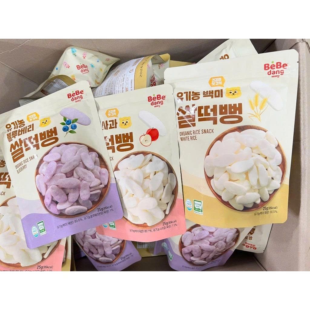  Bánh Gạo Hữu Cơ Dạng Miếng Dẹt Bebedang Cho Bé Từ 6M+ (30g) 