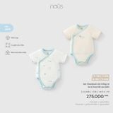  Set 2 bodysuit cộc Nous trắng và be in họa tiết sao biển 