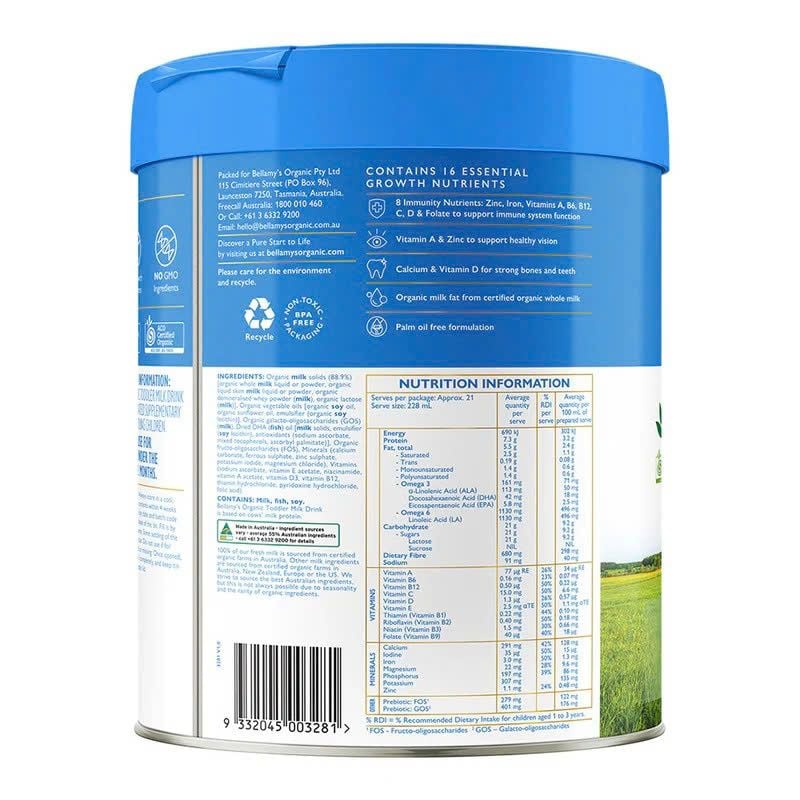  Sữa Bellamy's Organic Classic Số 3 (800gr) 