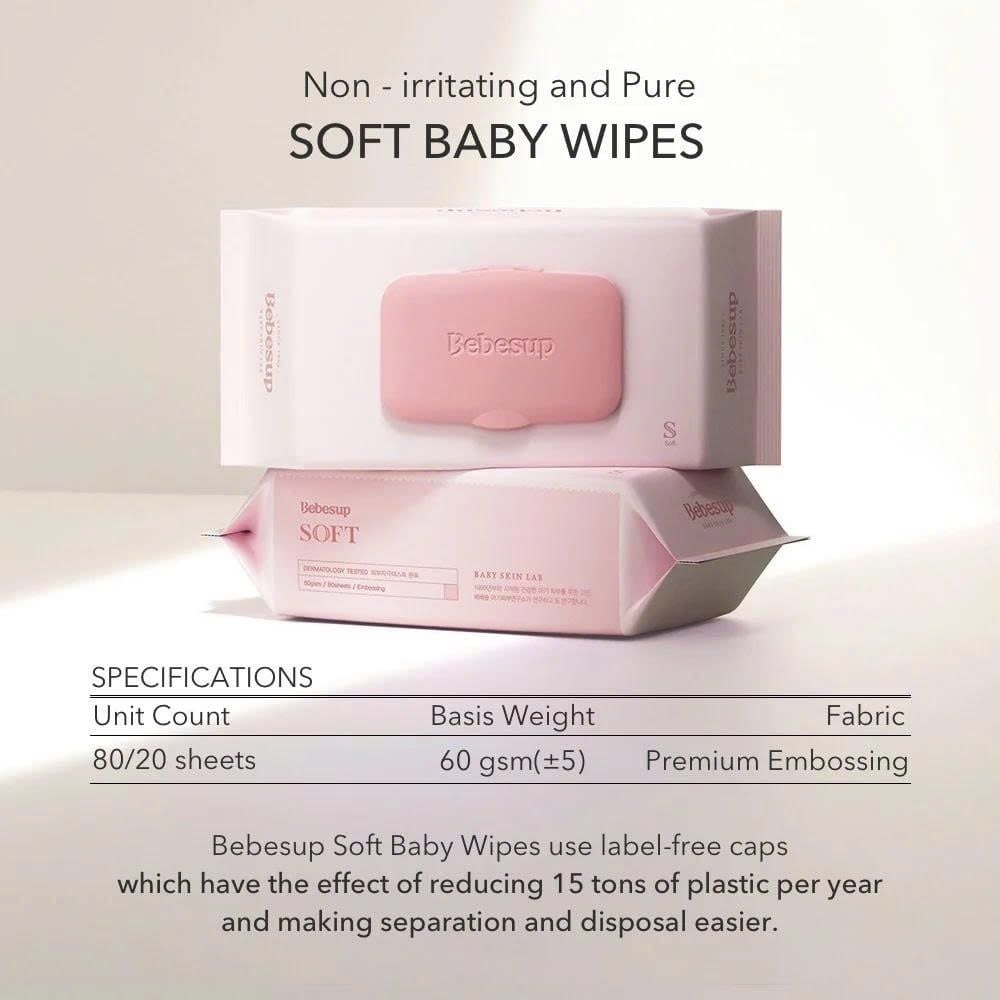  KHĂN ƯỚT BEBESUP SOFT - 80 TỜ 
