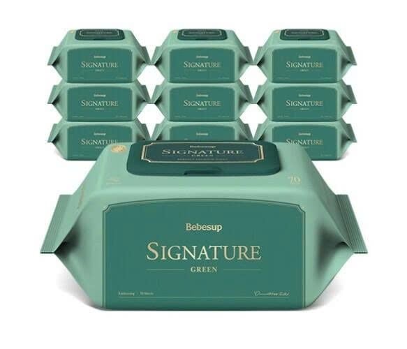  KHĂN ƯỚT BEBESUP SIGNATURE GREEN - 70 TỜ 