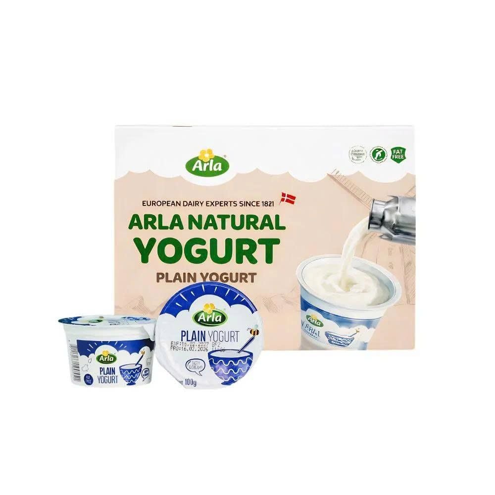  Sữa Chua Nguội Arla Natural Yogurt 12M+ (100g x 6) 