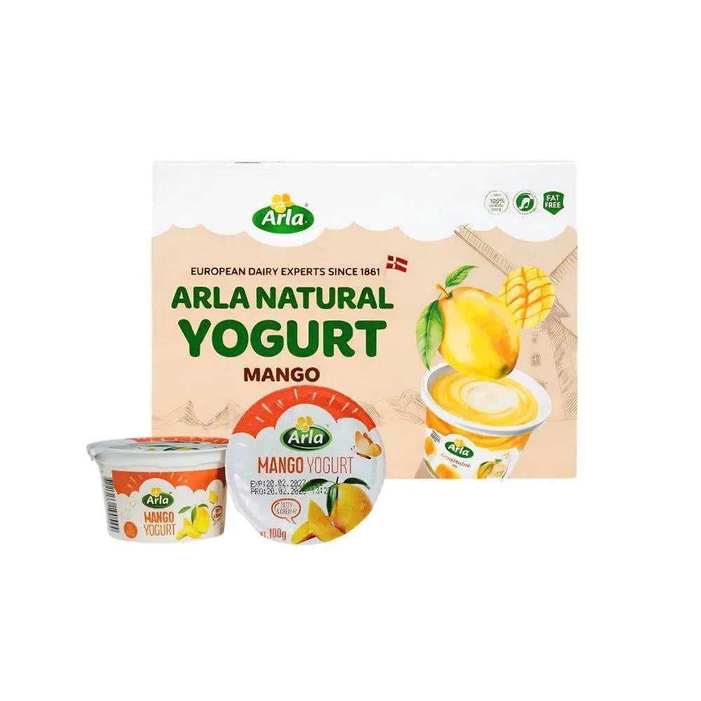  Sữa Chua Nguội Arla Natural Yogurt 12M+ (100g x 6) 