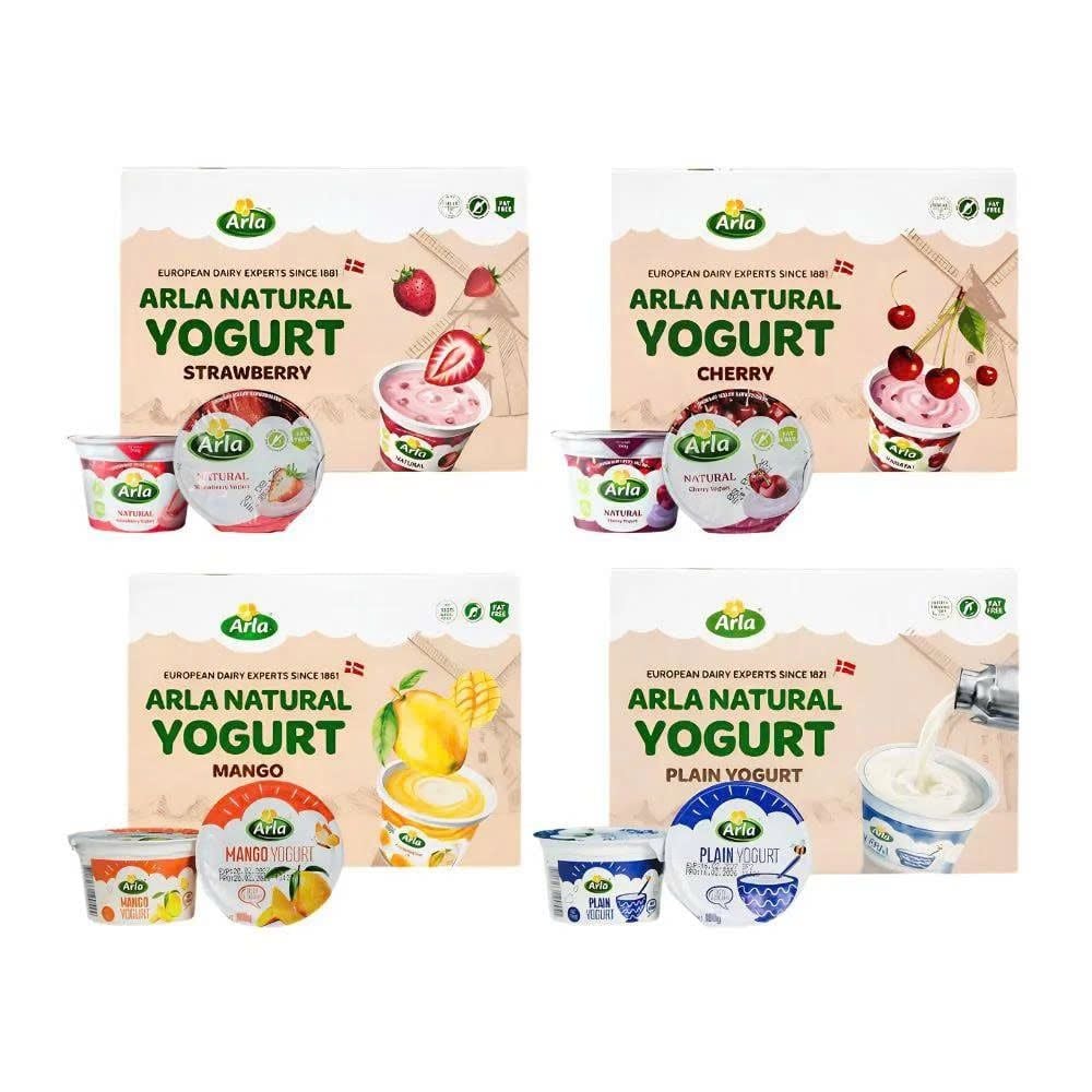 Sữa Chua Nguội Arla Natural Yogurt 12M+ (100g x 6) 