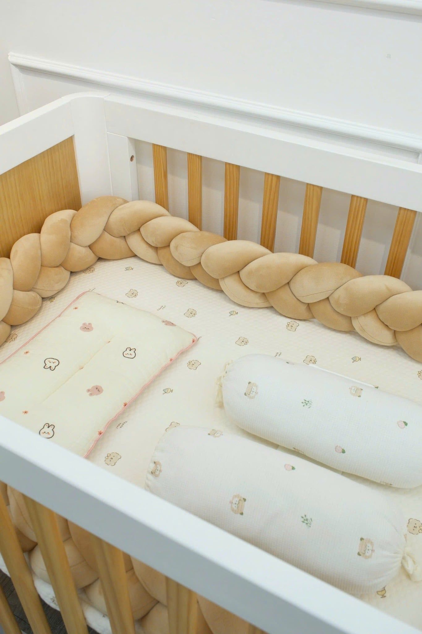  Set Quây Sam Xoắn Nhung 3 Sợi Cũi Giường Cho Bé HV Bedding (A) 