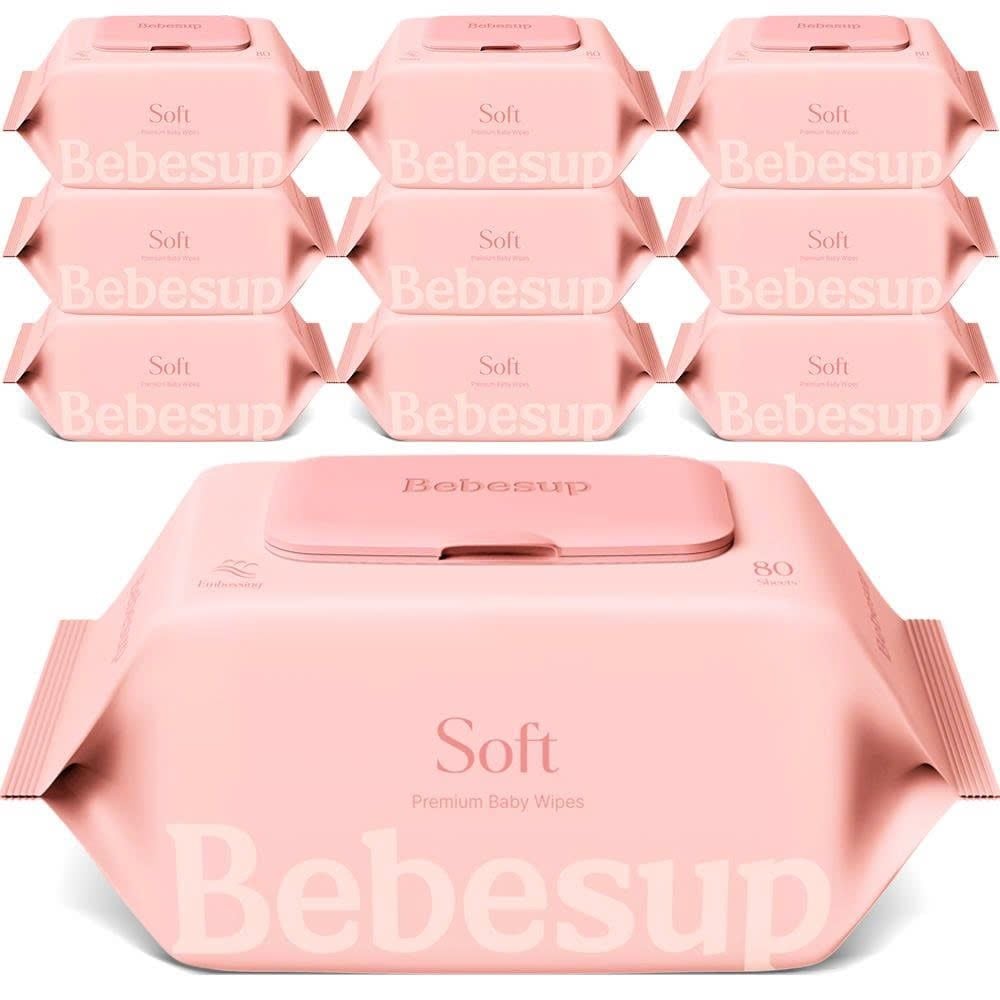  Khăn Ướt Bebesup Soft Ngừa Hăm Cho Da Nhạy Cảm - 80 Tờ 