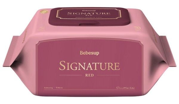  KHĂN ƯỚT BEBESUP SIGNATURE RED - 70 TỜ 