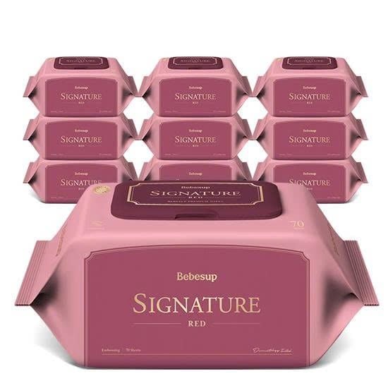  KHĂN ƯỚT BEBESUP SIGNATURE RED - 70 TỜ 