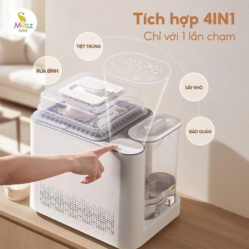  Máy Rửa Bình Sữa Moaz BéBé MB-122 