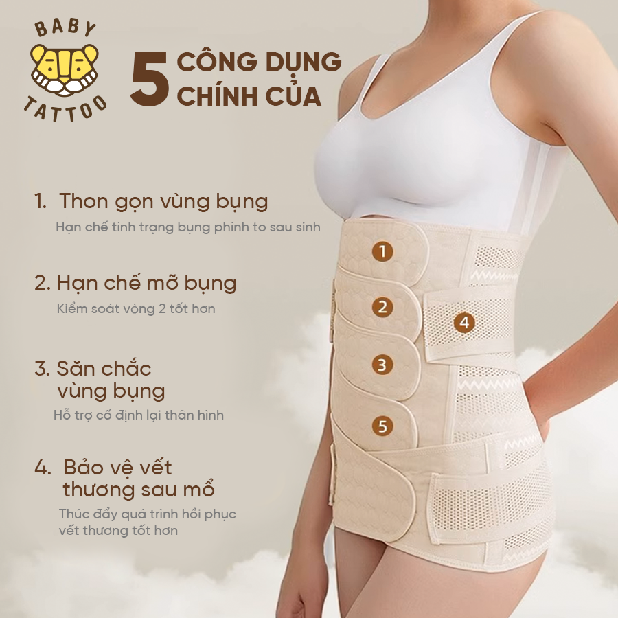  Đai Nịt Bụng Sau Sinh Baby Tattoo 