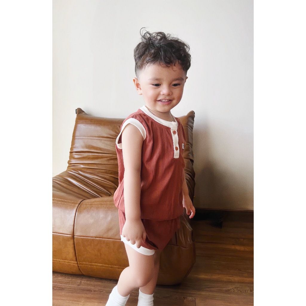  Bộ ba lỗ cotton thông hơi Cottis mùa hè cho bé Pure Play 